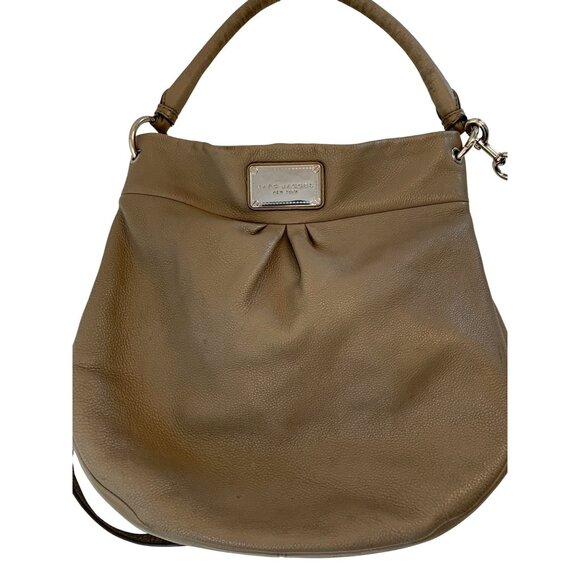 Marc Jacobs NY 14" x 13" Gray Leather Hobo Bag With Dual Strap 10002 GUC - Picture 11 of 16